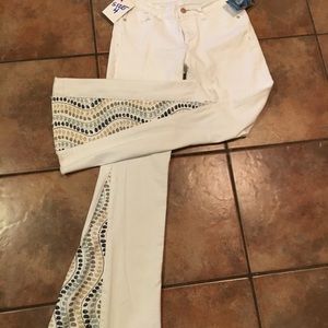 White Flare Jeans Bell Sweetheart 4 Pants Hippie Festival 70’s Boho Free People